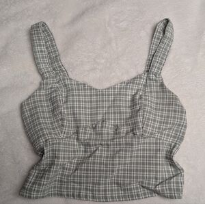 Plaid Sleeveless Women's Top